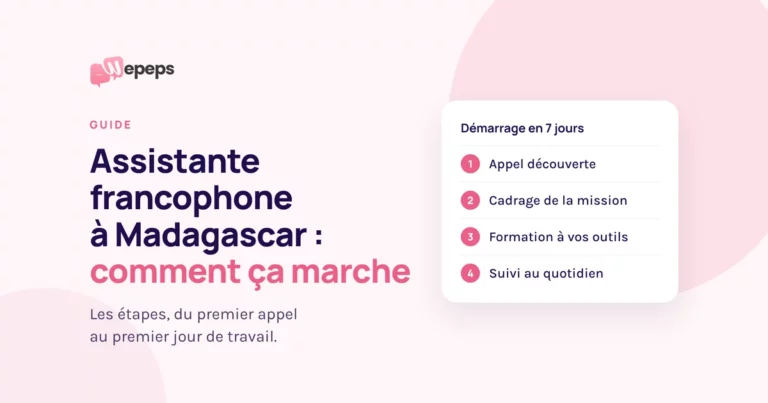 Assistante virtuelle francophone à Madagascar : les 4 étapes pour démarrer en 7 jours